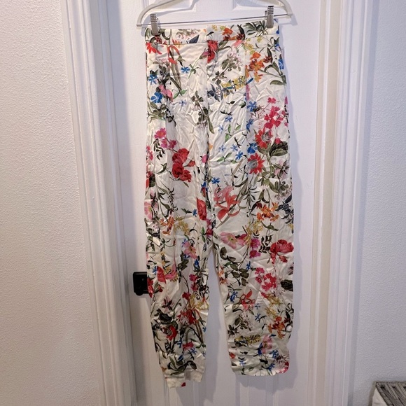 Zara Floral Print Trousers - Multicolor - Picture 1 of 3